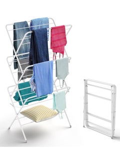 3 Tier Steel Folding Concertina Clothes Airer Laundry Horse Dryer Ideal For Indoor Outdoor