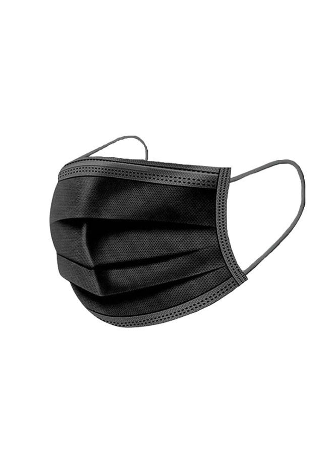 NIBEMINENT 6-Piece Face Surgical Mask With Strap Extension Ear Hook Black - Image 3