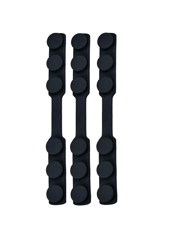 NIBEMINENT 6-Piece Face Surgical Mask With Strap Extension Ear Hook Black - Image 2