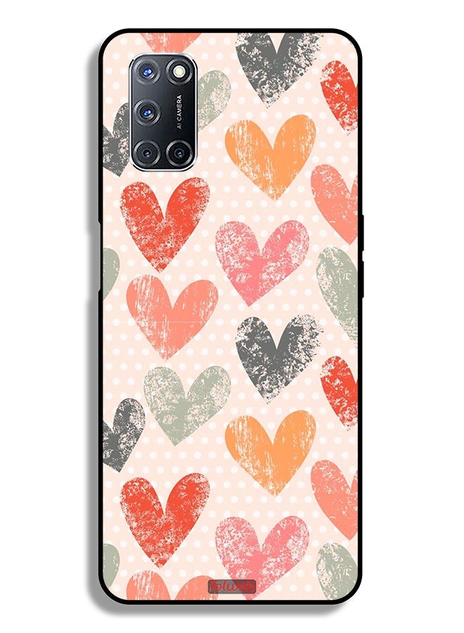 Tolwak Oppo A92 Protective Case Cover Hearts Art - Image 1