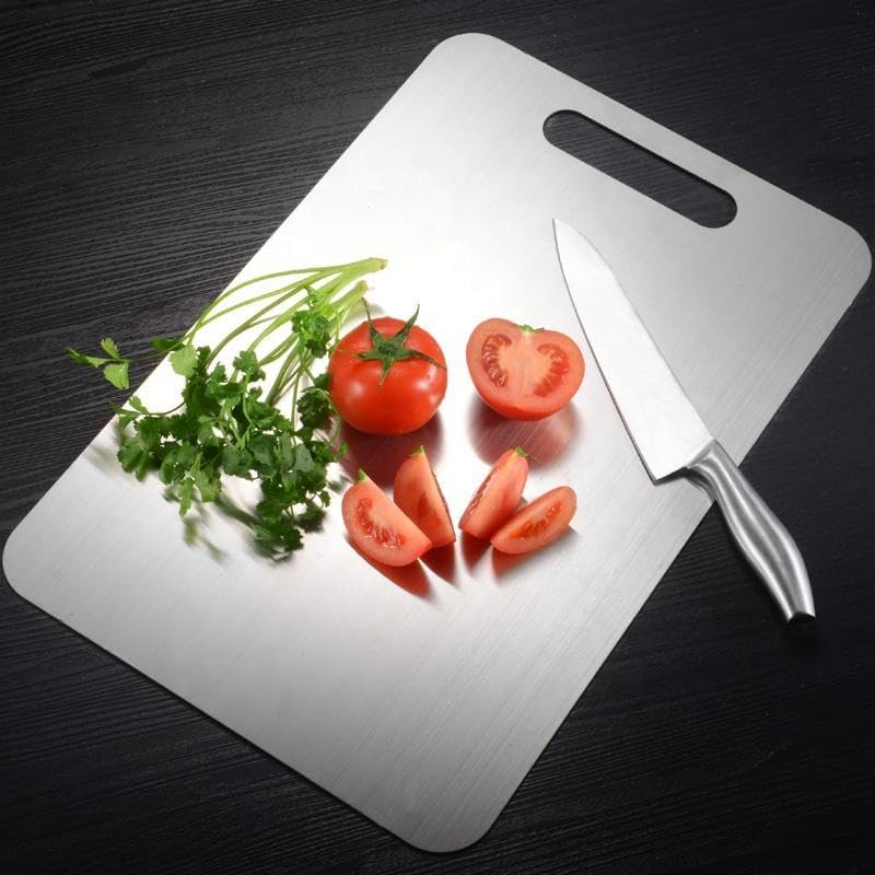 Anshri Countertop Stainless Steel Chopping Board for Kitchen,Fruit and Vegetable Cutting & Chopping Board (Pack of 1)(41cm X 32cm) (Large Counter Top) (Large) - Image 4