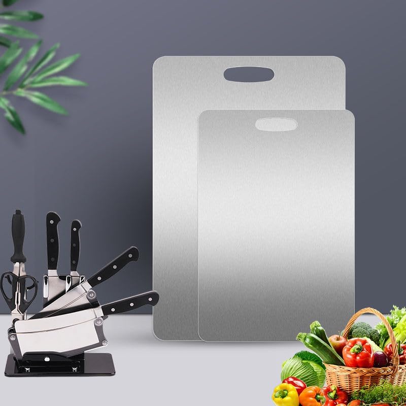 Anshri Countertop Stainless Steel Chopping Board for Kitchen,Fruit and Vegetable Cutting & Chopping Board (Pack of 1)(41cm X 32cm) (Large Counter Top) (Large) - Image 3