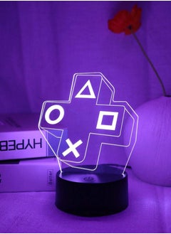 Generic 7-Color Electric Gaming Atmosphere Lamp - Stunning 3D Illusion Night Light with Remote Control, Eye-Caring LED, USB/Battery Powered, Perfect for Game Rooms, Bedrooms, and Gamer Gifts  - Image 1