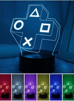 Generic 7-Color Electric Gaming Atmosphere Lamp - Stunning 3D Illusion Night Light with Remote Control, Eye-Caring LED, USB/Battery Powered, Perfect for Game Rooms, Bedrooms, and Gamer Gifts  - Image 2