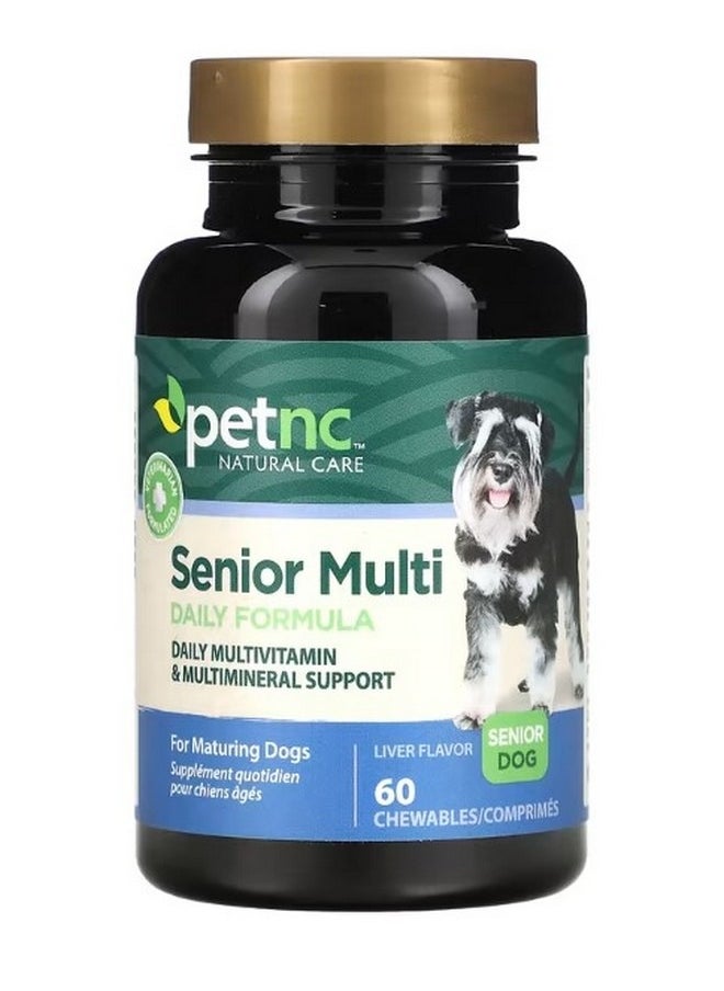 petnc NATURAL CARE Senior Multi Daily Formula Senior Dog Liver 60 Chewables  - Image 1