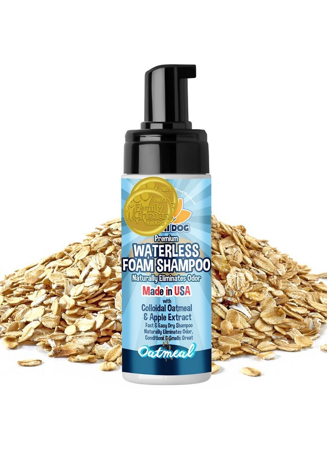Bodhi Dog - Waterless Foaming Shampoo | Natural Pet Shampoo For Dogs & Cats | Waterless Dry Shampoo For Bathless Cleaning | No Rinse Required | Made In Usa (Oatmeal, 8Oz) - Image 1