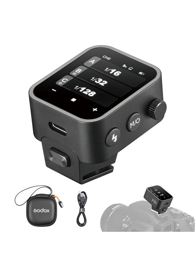 Godox Godox X3-C Touchscreen TTL Wireless Flash Trigger for Canon Camera, 1/8000s HSS TTL TCM Function, Built-in Battery USB-C Charge Flash Transmitter Compatible with Canon R5 R6 R7 5D 6D  - Image 1