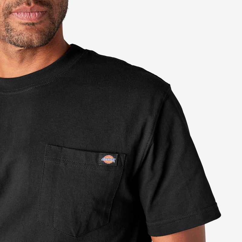 Dickies تي شيرت ديكيز للرجال بأكمام قصيرة وبتصميم رقبة دائرية، ثقيل الوزن، أسود، مقاس 3X-Large كبير وطويل في الولايات المتحدة - Image 5