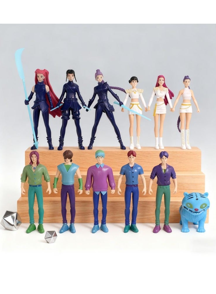 KPOP Figures Kpop Demon Hunters Action Figure Home Decor Desk Ornament For Hunters Fans 12 pcs set - Image 1