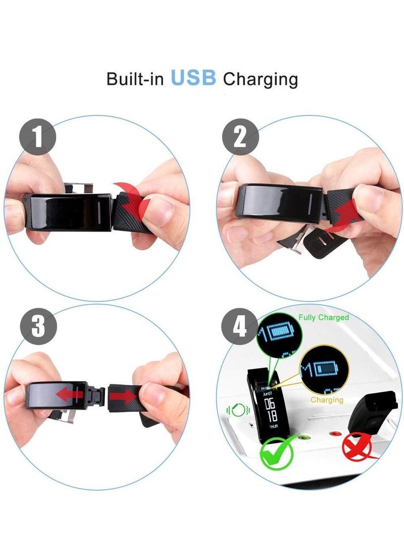 BSNL - 115 Plus Smart Bracelet Sleep Monitor Fitness Tracker With Call Message Notifications Green - Image 1