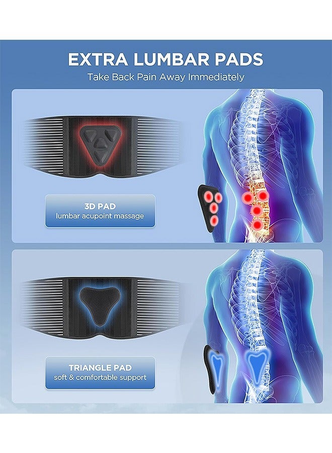 general Back Brace with 3D Lumbar Pad, Adjustable 6X Back Support Belt for Lower Back Pain Relief,  Men Women Posture Corrector for Scoliosis Herniated Disc Sciatica (Waist: 37.4"-43.3") - Image 5