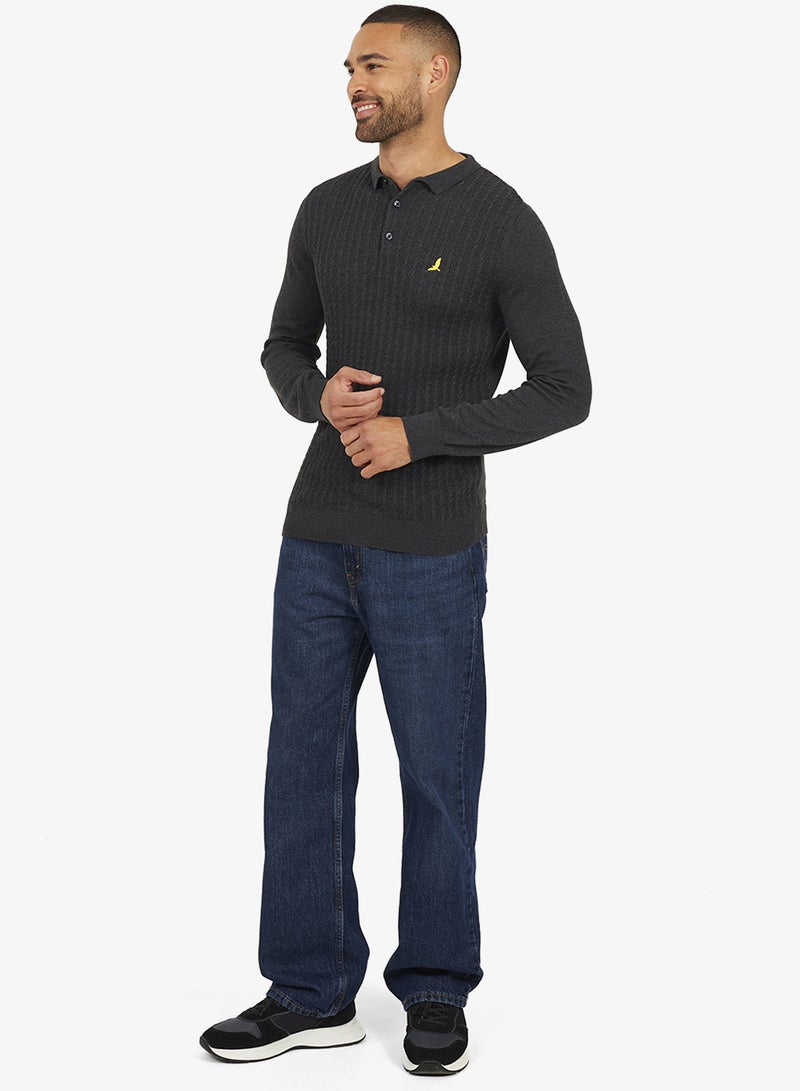 BRAVE SOUL Knitted Polo Sweater - Image 2