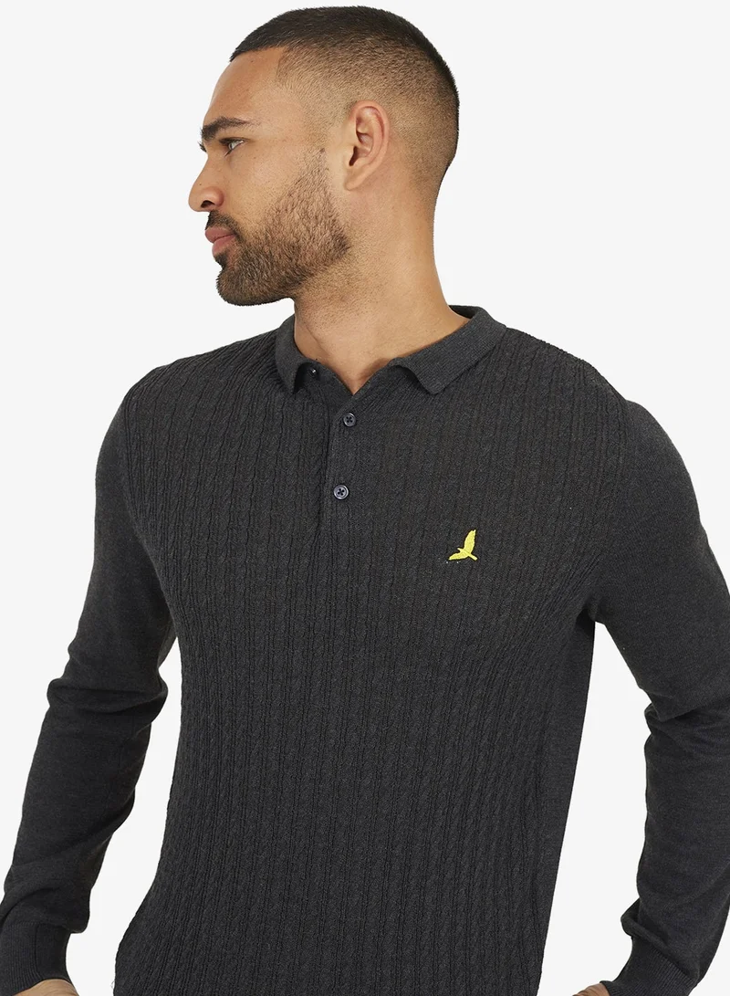 BRAVE SOUL Knitted Polo Sweater