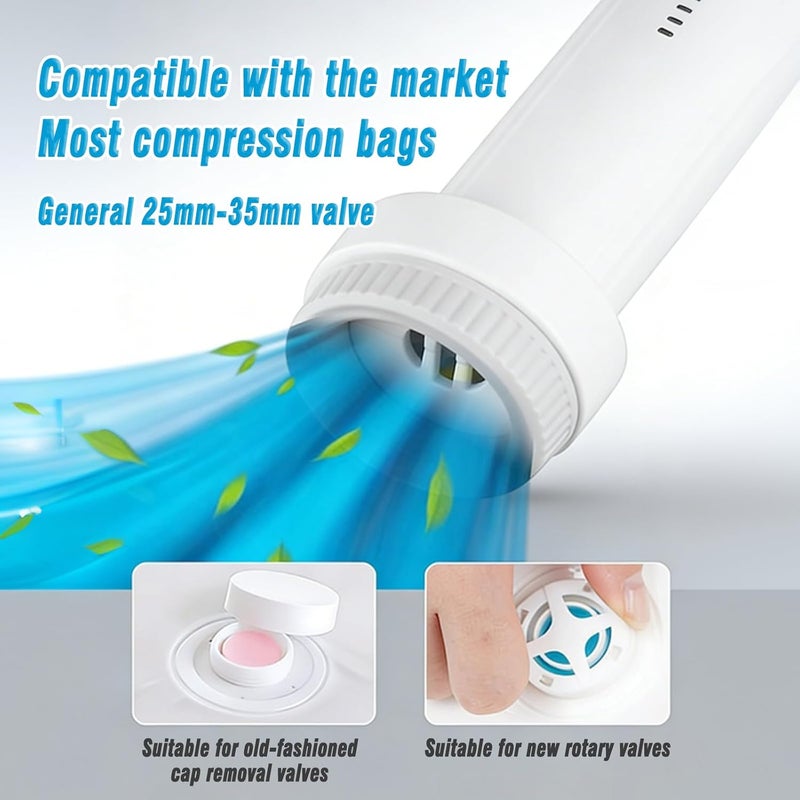 LYAROMIS 6000pa Cordless Electric Vacuum Pump,Fast Discharge The Air,Travel Vacuum Pump For Various Vacuum Sealing Bag,Portable Rechargeable Type-C,For Clothes,Bedding,Travel,Moving (Universal 25mm-35mm Valve) - Image 4