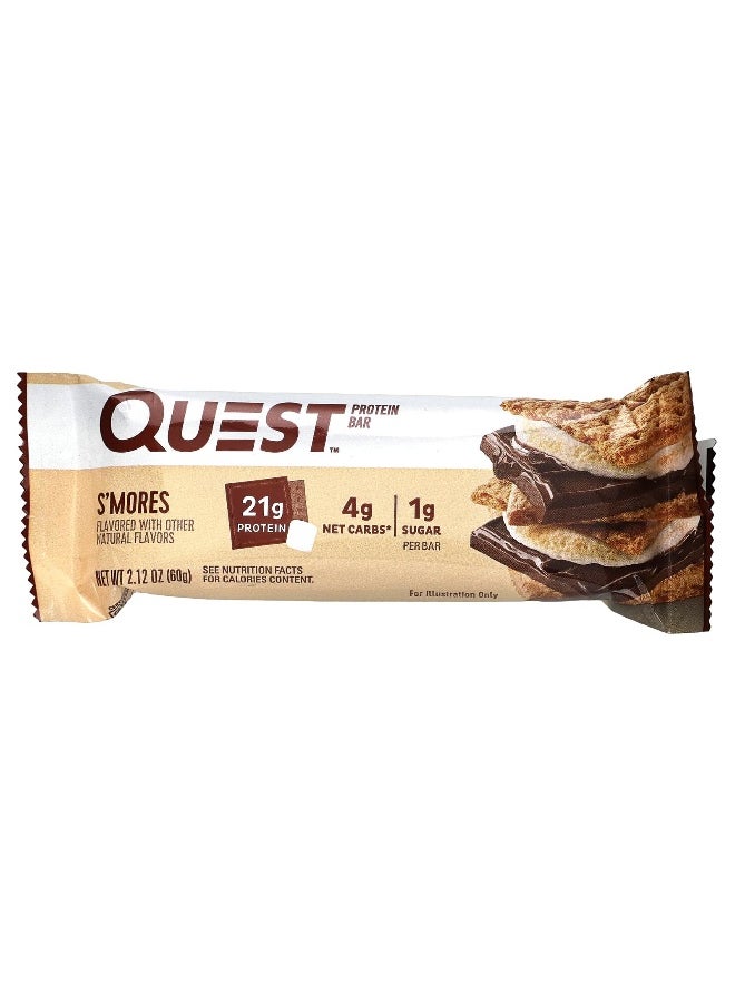 QUEST NUTRITION Quest Nutrition, Protein Bar, S'mores, 12 Bars, 2.12 (60 g) Each  - Image 3
