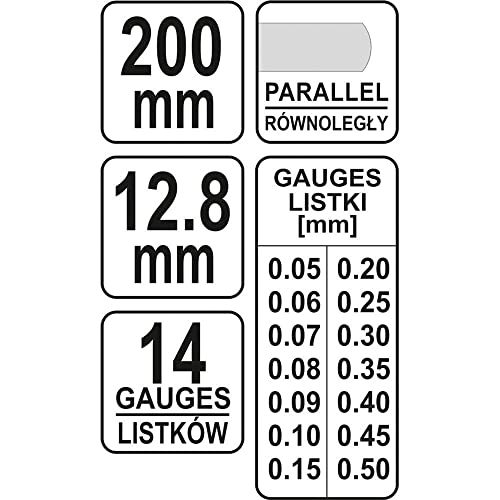 Yato Feeler Gauge 14 Leaf 200 mm 0.05 â“ 1.5 mm - Image 5