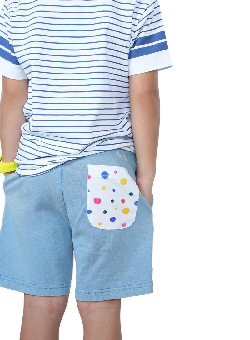 Pilolo Denim Polka shorts