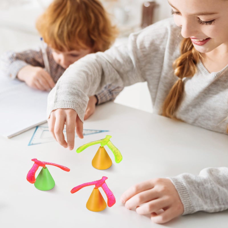ستوبوك Stobok 40pcs التوازن بين ألعاب النسر الموازنة بين الطيور مع توازن بلاستيكي Bird Bird Gravity Toy Gravity Bird مع ألعاب المخروطية للمهارات الحركية (لون مختلط) - Image 5