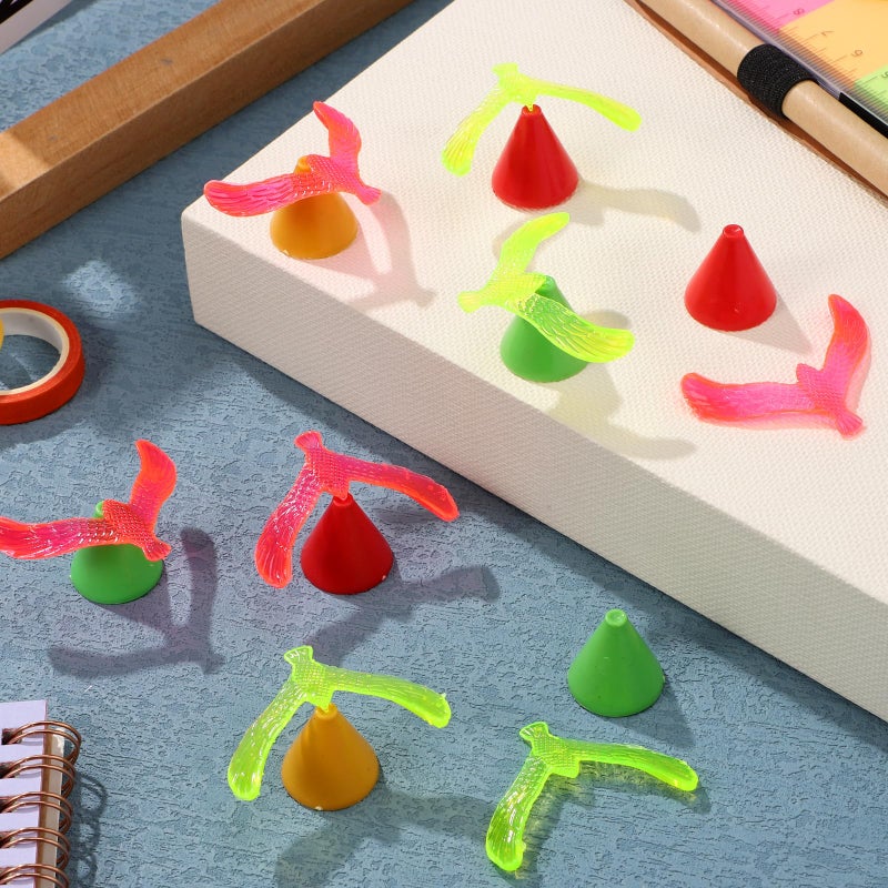 ستوبوك Stobok 40pcs التوازن بين ألعاب النسر الموازنة بين الطيور مع توازن بلاستيكي Bird Bird Gravity Toy Gravity Bird مع ألعاب المخروطية للمهارات الحركية (لون مختلط) - Image 4