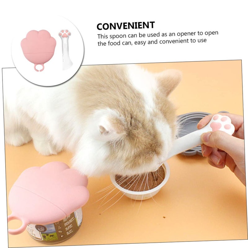 Multifunctional Pet Food Can Spoon Set With Opener And Protective Cover Easy Clean - Image 5