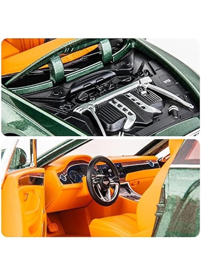 Generic - Toy Car Compatible for 1/24 Bentley Continental GT Model Car Alloy Diecast Collectible Pull Back Car Toy Door Can Be Opened for Boys Girls Gift(Green) - Image 1