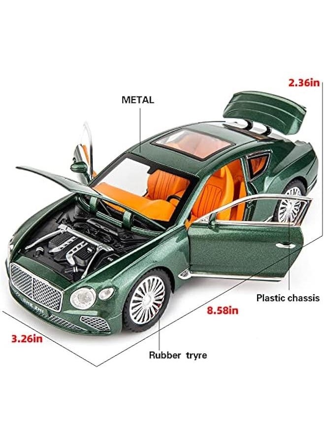 Generic - Toy Car Compatible for 1/24 Bentley Continental GT Model Car Alloy Diecast Collectible Pull Back Car Toy Door Can Be Opened for Boys Girls Gift(Green) - Image 1
