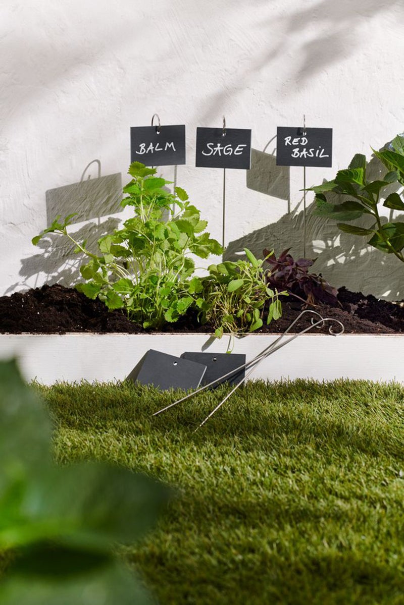 Tchibo 5 Pcs Garden Slate Bed Marker, Black  - Image 1