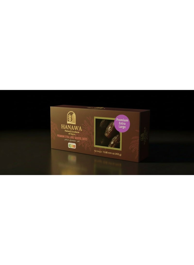 HANAWA Delight SUPER JUMBOO Egyptian Medjool Dates 450g | Natural Luxury Dates | Vegan | No Added Sugar - Image 3