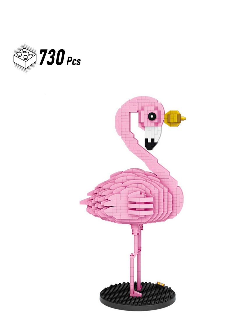 730pcs Pink Bird Model Set Building Blocks Leisure Decompression Assembly Toys Children Adult Home Decorations - Image 1
