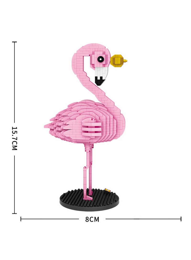 730pcs Pink Bird Model Set Building Blocks Leisure Decompression Assembly Toys Children Adult Home Decorations - Image 2