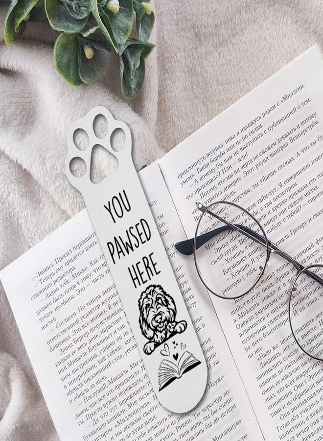 FOKCBOCM Goldendoodle Gifts, Goldendoodle Dog Bookmark for Goldendoodle Dog Lover Book Lovers Bookworm Bookish Nerd, Bookmark Dog Lover, Book Club Gifts for Reader Dog Owner Lover-DX129, Silver - Image 4