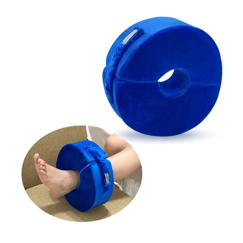 Foot Elevation Pillow Ankle Heel Cushion Wedge Foot Support Elevated Pillow Medical Ankle Foam for Sleeping Bed Sore Ulcer Foot Pressure Leg Rest Pillow After Surgery Recovery Blue Large 1 PCS