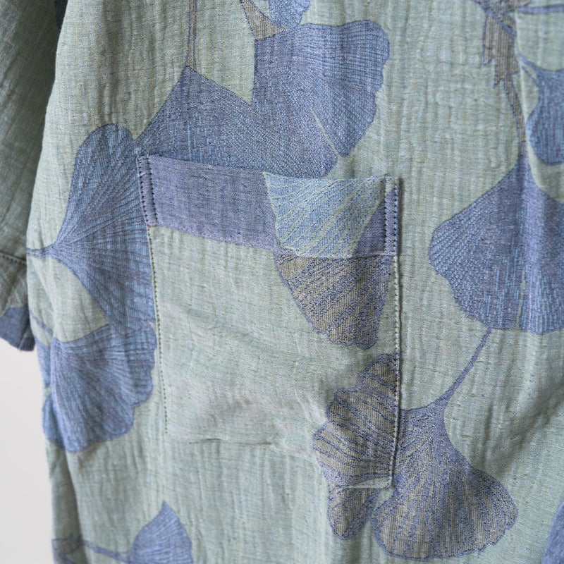 Purefair 100% Cotton Gauze Ginkgo Leaf Kimono Robe, Long Knit Loose Bathrobe Nightgown Ladies Loungewear Sleepwear for Women - Image 5