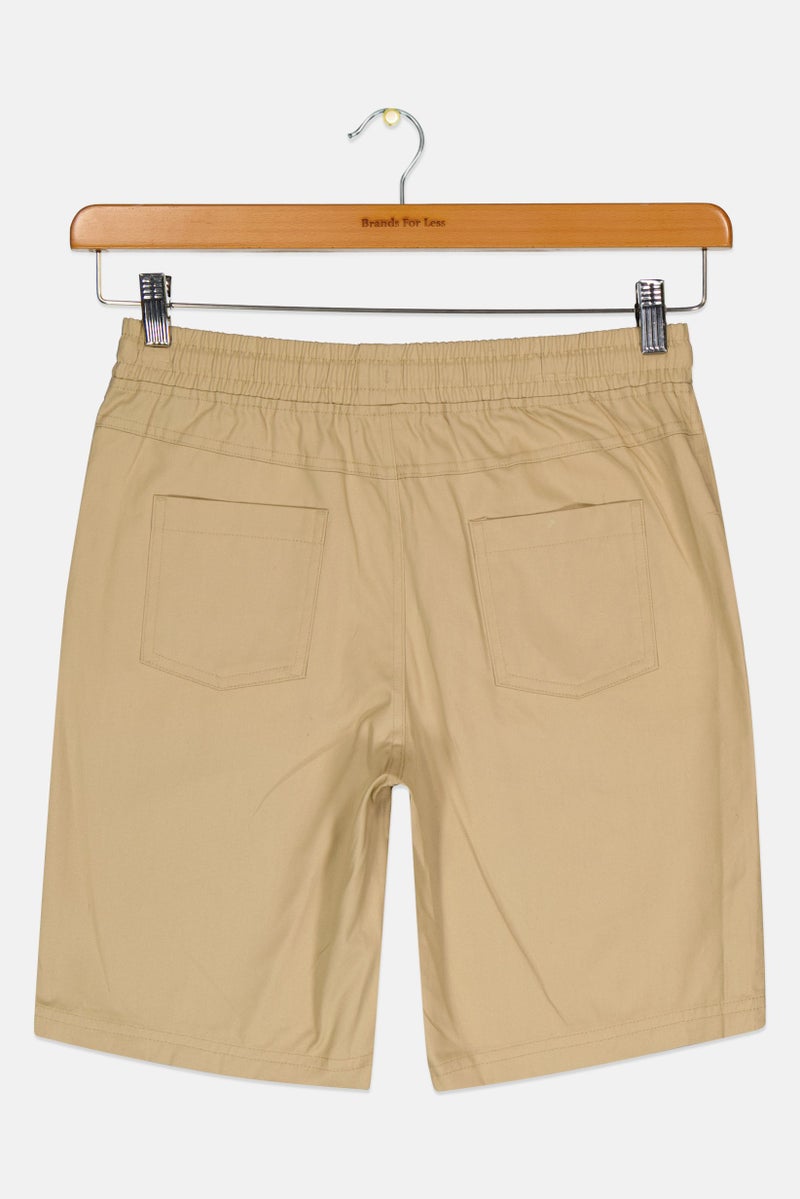 Bearpaw Kids Boy Plain Chino Shorts, Tan - Image 3