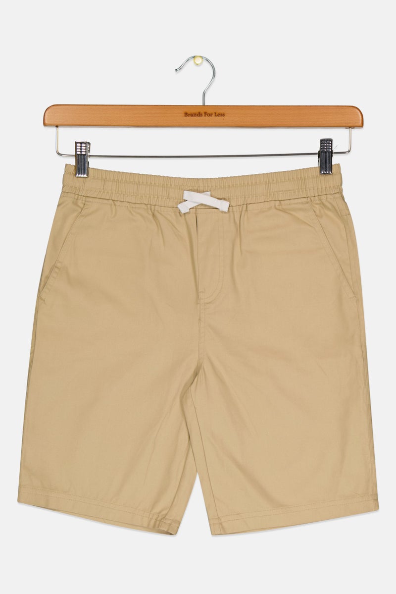 Bearpaw Kids Boy Plain Chino Shorts, Tan - Image 2