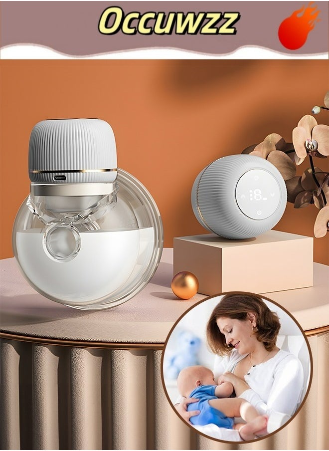 Occuwzz Breast Pump Electric Wearable Smart Display Mini Breast Milk Collector  - Image 1