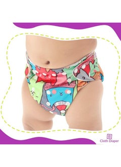 BEMBIKA Baby'S Polyester Washable Reusable Adjustable Cloth Diapers Combo (Neo Cat Doodle + Pencil 02 Years)  - Image 3