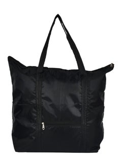 Kuber Industries Kuber Industries Multiuses Polyster Storage Bag|1 Small Pocket & Handle |Shopping Bag|Tote Bag|Cloth Bag |Size 56 x 18 x 47 (Black)-47KM01249  - Image 2
