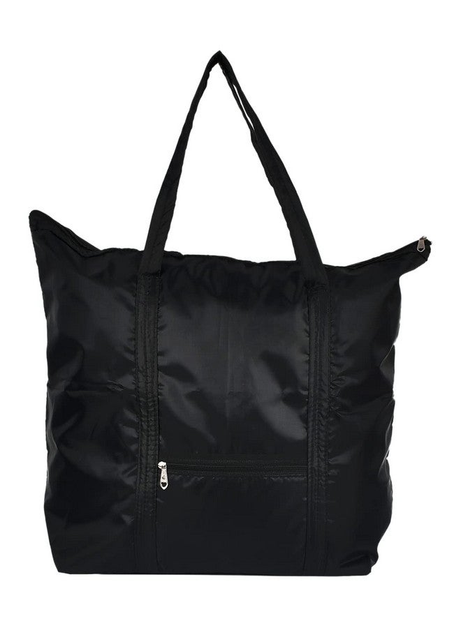 Kuber Industries Kuber Industries Multiuses Polyster Storage Bag|1 Small Pocket & Handle |Shopping Bag|Tote Bag|Cloth Bag |Size 56 x 18 x 47 (Black)-47KM01249  - Image 2
