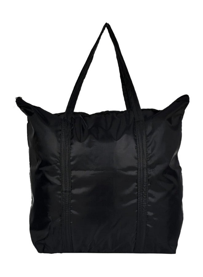 Kuber Industries Kuber Industries Multiuses Polyster Storage Bag|1 Small Pocket & Handle |Shopping Bag|Tote Bag|Cloth Bag |Size 56 x 18 x 47 (Black)-47KM01249  - Image 1
