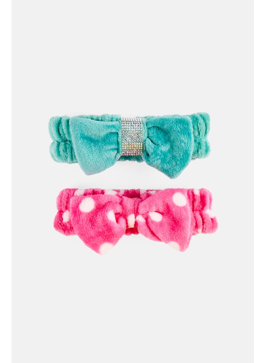 Betsey Johnson 2 Pieces Spa Headband, Multicolor  - Image 2