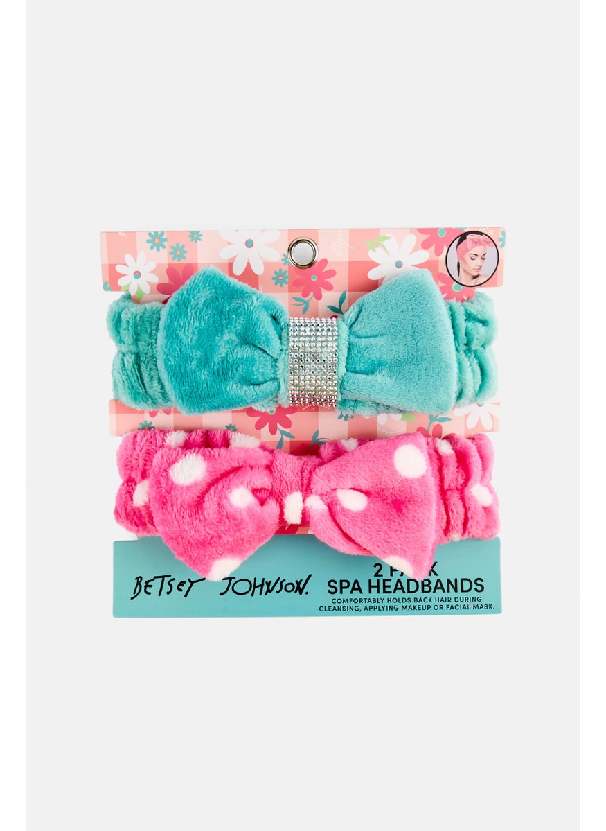 Betsey Johnson 2 Pieces Spa Headband, Multicolor  - Image 1