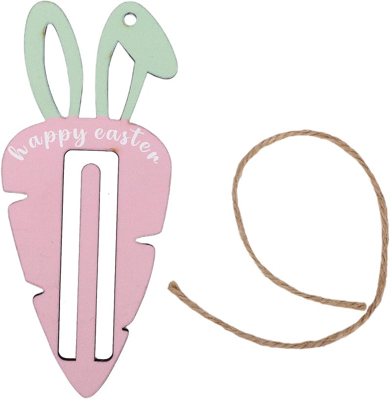 RiToEasysports Carrot Money Holder, Cute Bunny Carrot Card Holder with Multifunctional Portable Design and Pine Wood Material for Festivals Celebrations (Pink) - Image 1