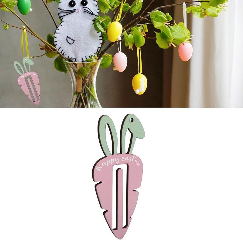RiToEasysports Carrot Money Holder, Cute Bunny Carrot Card Holder with Multifunctional Portable Design and Pine Wood Material for Festivals Celebrations (Pink) - Image 4