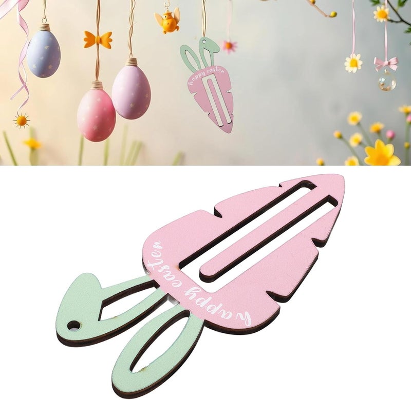 RiToEasysports Carrot Money Holder, Cute Bunny Carrot Card Holder with Multifunctional Portable Design and Pine Wood Material for Festivals Celebrations (Pink) - Image 5