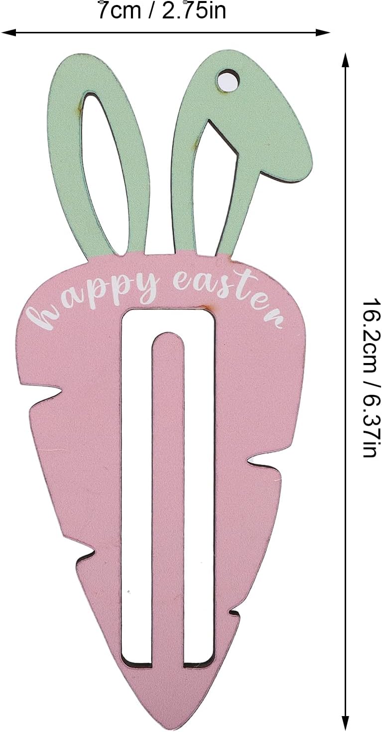 RiToEasysports Carrot Money Holder, Cute Bunny Carrot Card Holder with Multifunctional Portable Design and Pine Wood Material for Festivals Celebrations (Pink) - Image 3