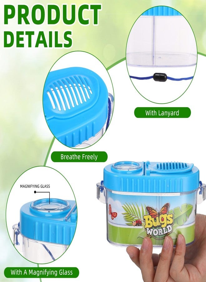 WinnerWhy 6 Pack Bug Catcher Kit for Kids Bulk Insect Collection Cage Bug Habitat Viewer Magnifying Glass Catching Box Container Explorer Outdoor Nature Gift for Kid Boys Girls(Yellow，Blue) - Image 3
