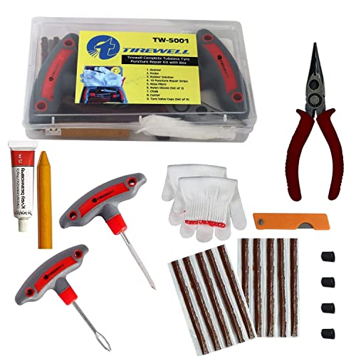 TIREWELL TW-5001 9-in-1 Tubeless Tyre Puncture Kit (TW-5001) - Image 1