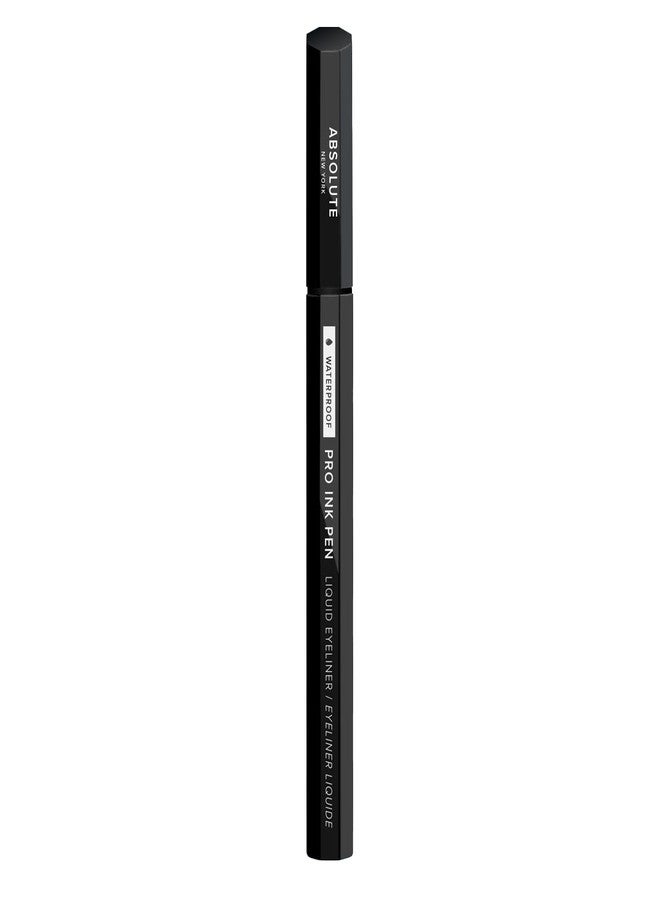 Absolute New York Pro Ink Eyeliner; Rich and Fluid, Effortlessly Glides a Flake, Smudge and Transfer-Resistant Vegan Formula (MEIP02 Black) - Image 1
