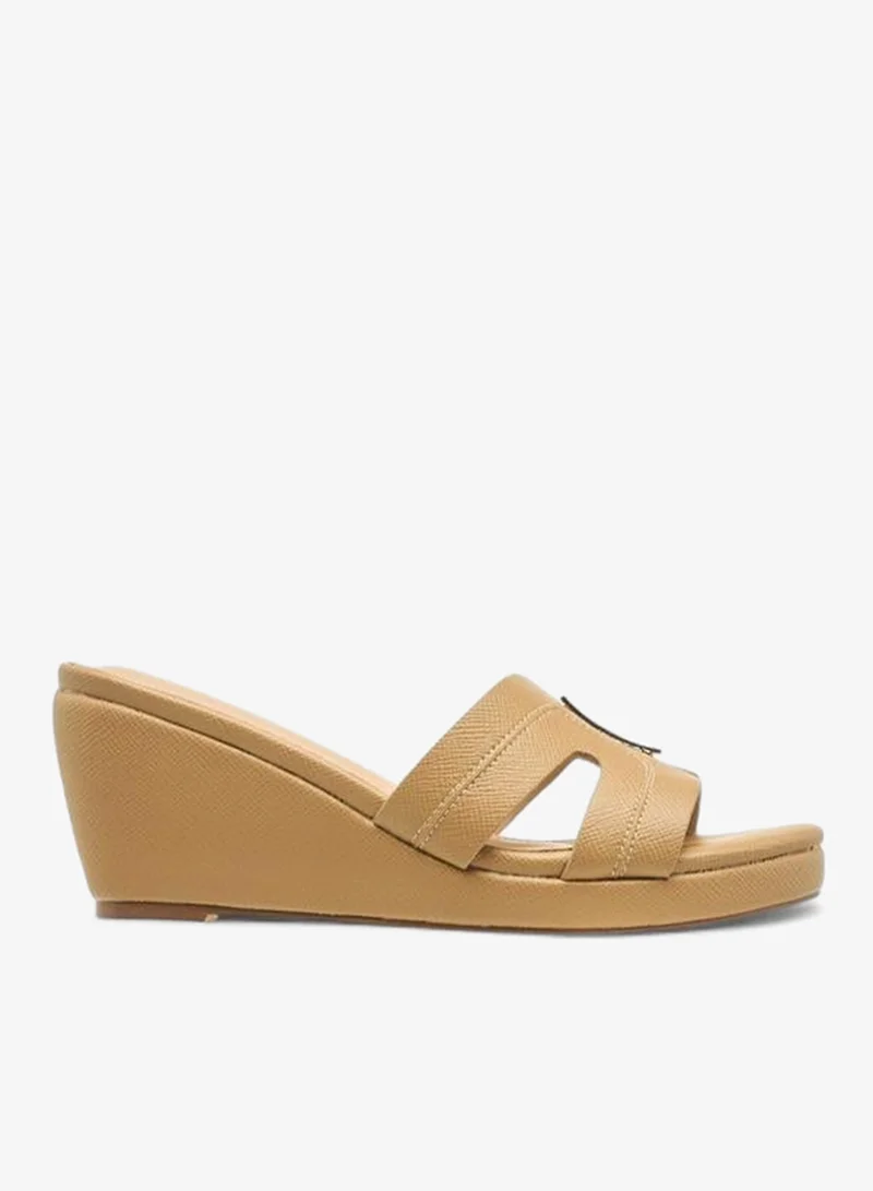 Flora Bella By Shoexpress Womens Textured Wedge Heel Sandals